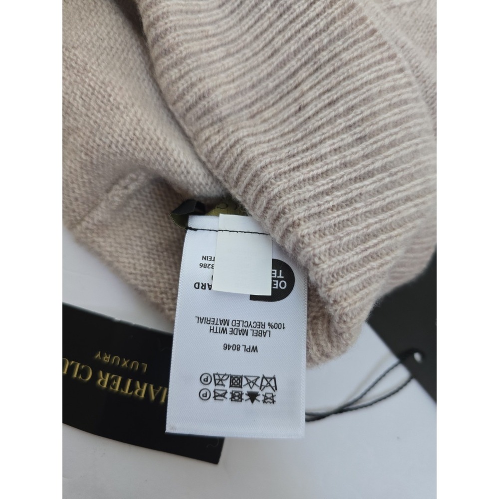Charter Club Luxury 100% Cashmere Cuffed Beanie CC Pearl Taupe Heather Hat NWT - Picture 6 of 7